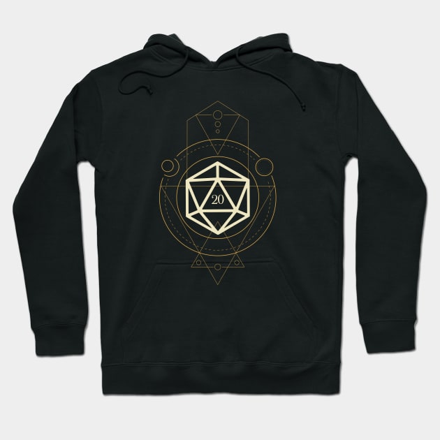 Esoteric Polyhedral D20 Dice Tarot Ten Hoodie by dungeonarmory